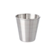 a silver 2 oz stainless steel shot glass cup