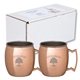 aerial view a white gift box & copper mug annapurna moscow mule - 2 mug set, image 1 of 2