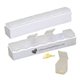 a white/translucent white 7 day organizer pillbox w / removable compartments