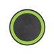 a green 10w black qi wireless puck smartphone charging pad