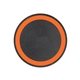 a orange 10w black qi wireless puck smartphone charging pad