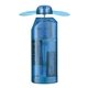 a transparent blue classic handheld mini fan w / batteries