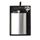a silver oakhurst 8 oz flask and funnel gift set