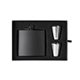 a black the duncan flask and shot glass gift set