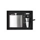 a silver the kenzie flask, shot glass and funnel gift set