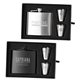 a group of the duncan flask and shot glass gift set