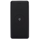 aerial view a black ul certified qi ring wireless charger power bank, image 1 of 12