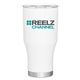 aerial view a matte white 28 oz summit - powder - matte white, image 1 of 6