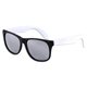 aerial view a white newport tinr colored mirror tint lens sunglasses with mattte frame, image 1 of 4