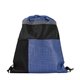 aerial view a blue drawstring with thread graphics, image 1 of 2