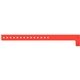 a translucent red (pms warm red) 3/4 vinyl wristband