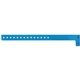 aerial view a royal blue (pms 2995) 3/4 vinyl wristband, image 1 of 2