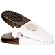 aerial view a white with black rubber grip magnetic memo holder clip, image 1 of 2