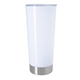 aerial view a white/silver iconic tumbler 20 oz, image 1 of 2