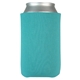 aerial view a turquoise foam scuba can cooler sleeve coolie (made in usa), image 1 of 2