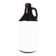 a white full color neoprene growler sleeve