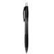 aerial view a translucent black w/black grip suavita retractable pen, image 1 of 3