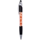 aerial view a translucent orange geode illuminated stylus pen, image 1 of 3