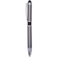 aerial view a barrel w/black middle ring & black stylus farella(r) bronze ballpoint pen, image 1 of 3