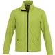aerial view a dark citron green (660) mens karmine water repellent lightweight softshell jacket, image 1 of 5