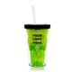 aerial view a neon green neon green led skull cup, image 1 of 3