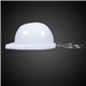 aerial view a white plastic construction hard hat bottle opener key chain, image 1 of 5