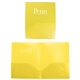 a yellow 8.5 x 11 2 vinyl pocket folders with card slot