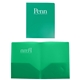 a green 8.5 x 11 2 vinyl pocket folders with card slot