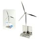 a silver wind turbine card holder