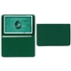 aerial view a green card case with 1 clear pocket, image 1 of 2
