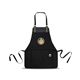 aerial view a black charlie cotton grill apron, image 1 of 2