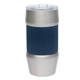 aerial view a navy manna(tm) 20 oz renegade stainless steel tumbler w / silicone grip, image 1 of 2