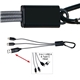 aerial view a black maxx charging cable set, image 1 of 4