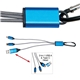 aerial view a blue maxx charging cable set, image 1 of 4