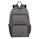 aerial view a grey 2 tone 600d virginia backpack - 11 w x 17 3/4 h x 6 5/8 d, image 1 of 6