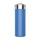 aerial view a blue esen 18 oz double wall stainless steel vacuum tumbler with copper lining, image 1 of 3
