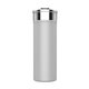 aerial view a grey esen 18 oz double wall stainless steel vacuum tumbler with copper lining, image 1 of 2