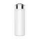 aerial view a white esen 18 oz double wall stainless steel vacuum tumbler with copper lining, image 1 of 2