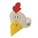 a white chicken visor - paper products