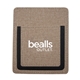 aerial view a heather tan adhesive tech pocket expandable phone wallet holder, image 1 of 2