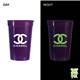 a purple 22 oz custom smooth stadium cup