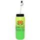 a yellow to green mood(tm) 32 oz sports bottle with flexible straw, full color digital