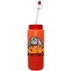 a orange to tropical red mood(tm) 32 oz sports bottle with flexible straw, full color digital