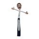a white/blue health care professional bend - a - pen - male