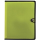 aerial view a lime green 5 section polypro portfolio, image 1 of 2