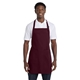 aerial view a maroon port authority(r) full - length apron with pockets, image 1 of 4