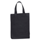 aerial view a black 6-1/2w x 9h x 3 gusset - bag - it value priced lightweight lunch tote bag, image 1 of 2