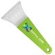 a clear blade & lime green handle 7 ice scraper with digital imprint