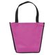 aerial view a brite pink non woven polypropylene carnival tote bag - screen print, image 1 of 2