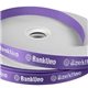 aerial view a purple 100 yard roll - satin badge ribbon w / foil print, image 1 of 2